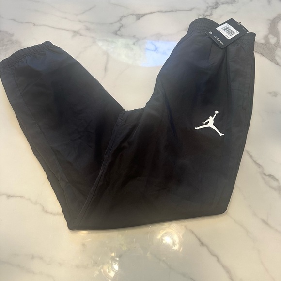 Jordan Black Joggers with White Logo - Picture 1 of 4